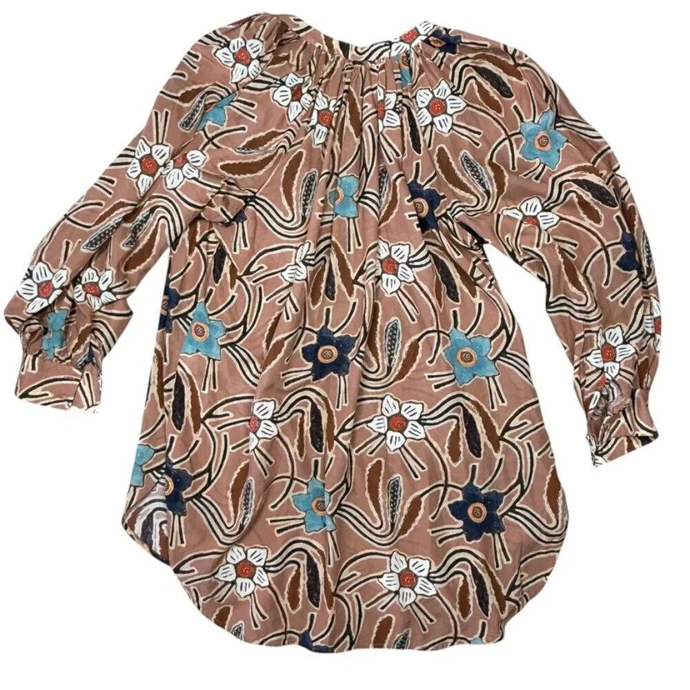 Ulla Johnson Martina Maillot Swimsuit + Biarritz Floral Print Tunic Small Set